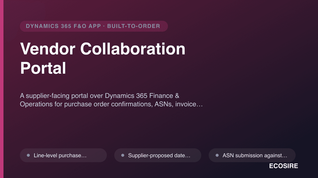 Vendor Collaboration Portal