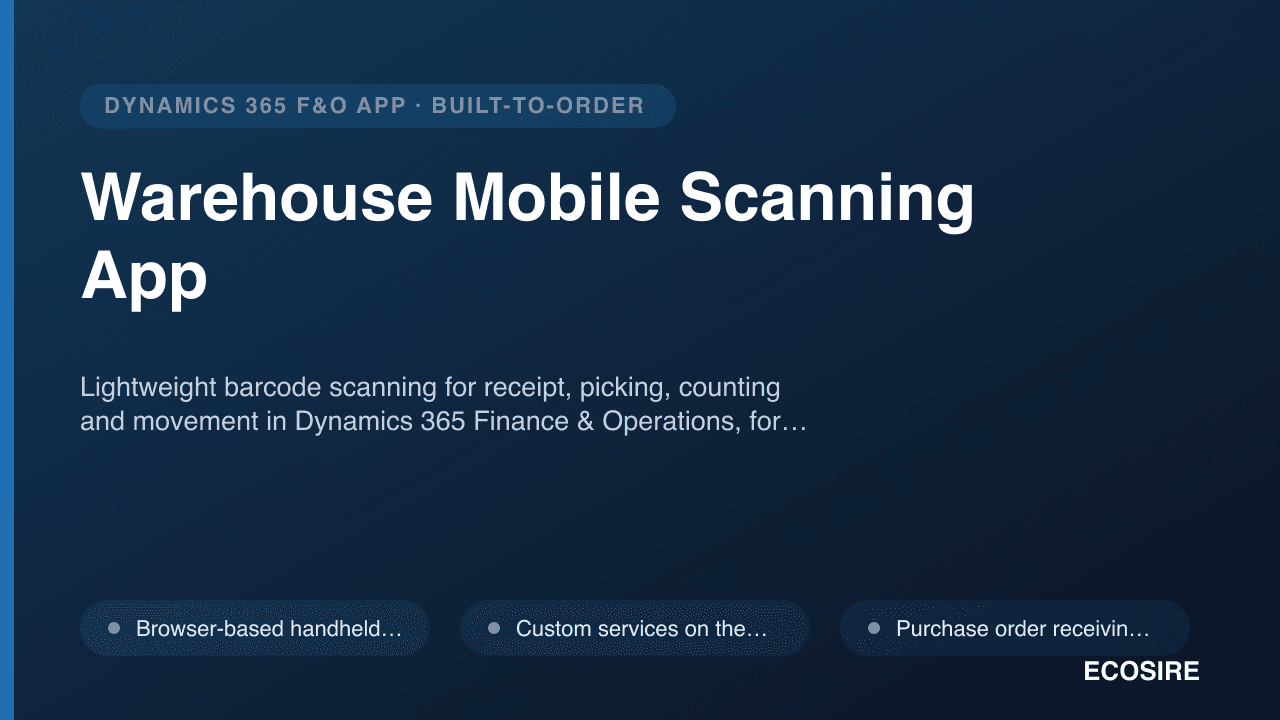 Warehouse Mobile Scanning App