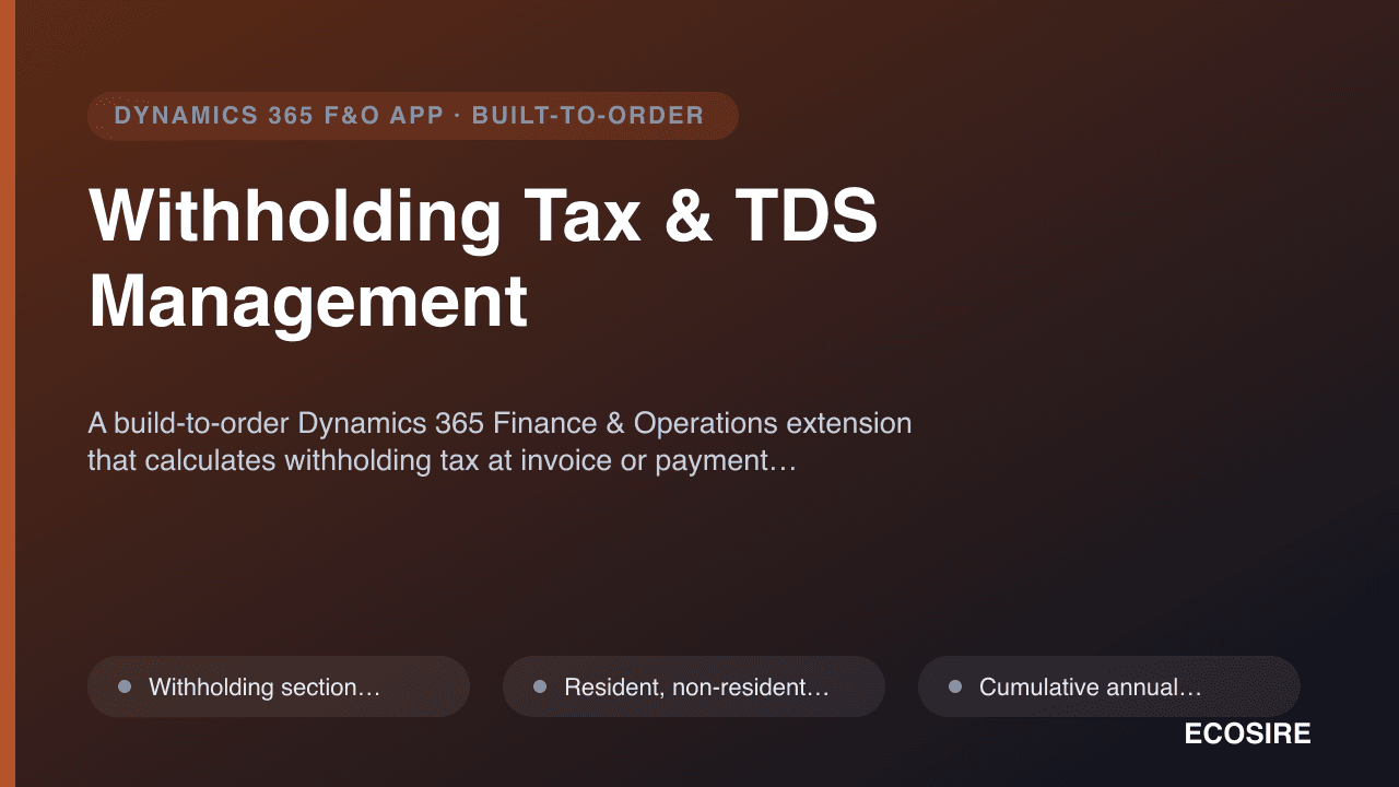 Withholding Tax & TDS Management