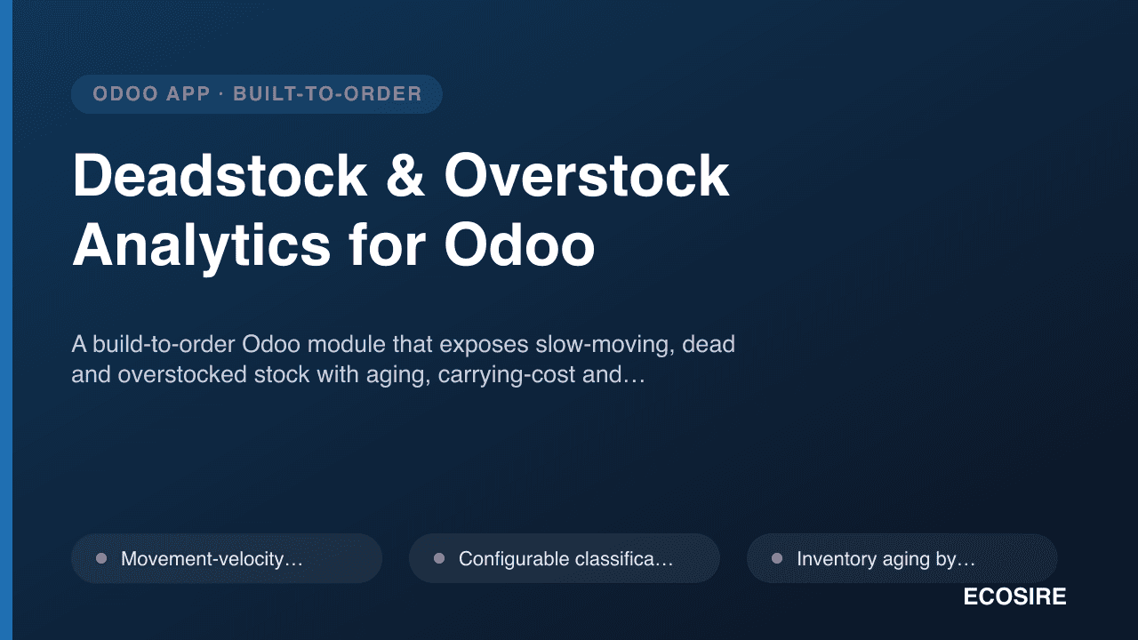 Deadstock & Overstock Analytics for Odoo