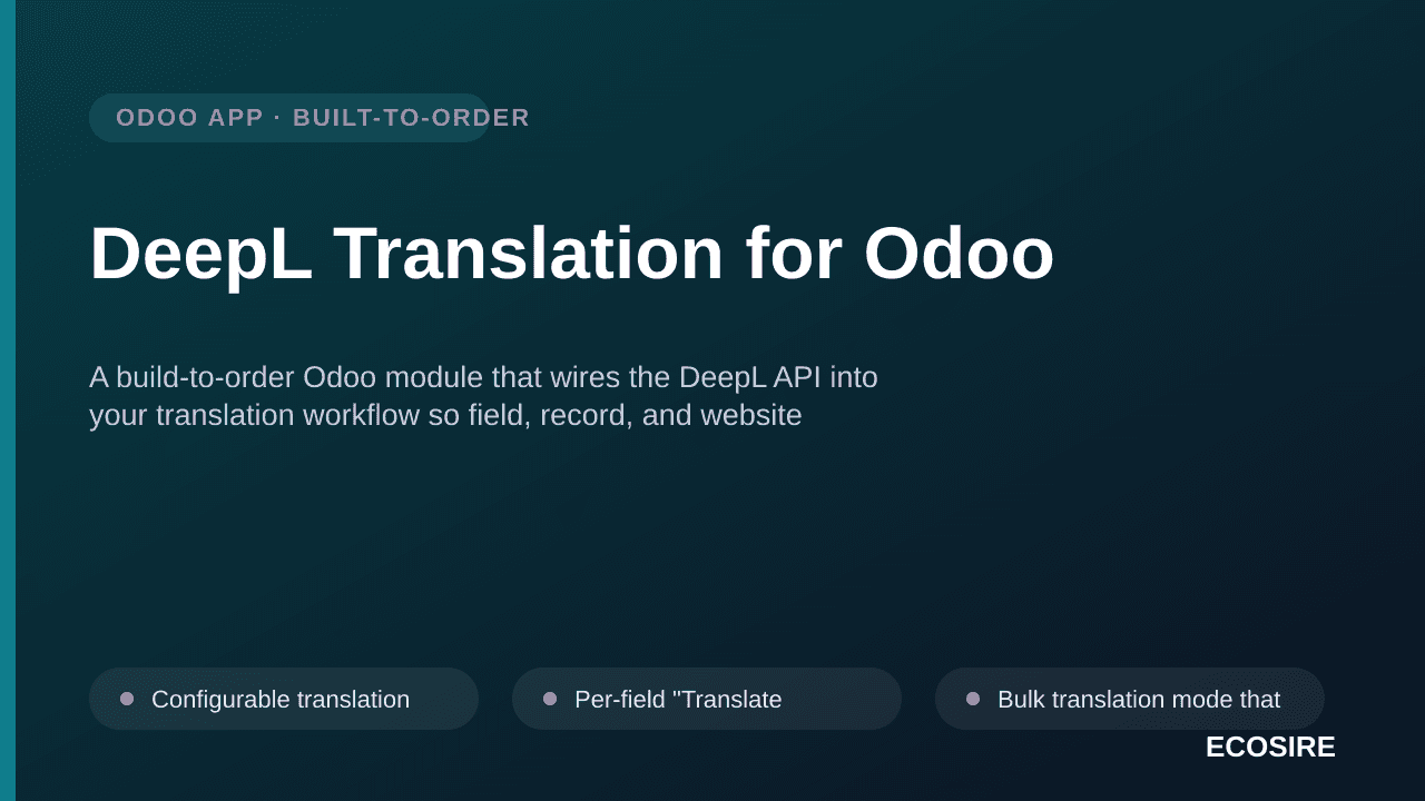 DeepL Translation for Odoo