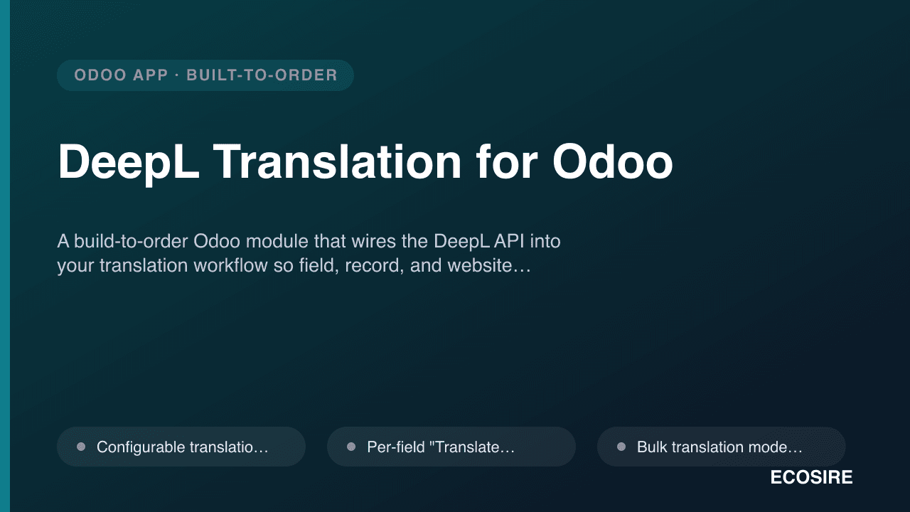 DeepL Translation for Odoo