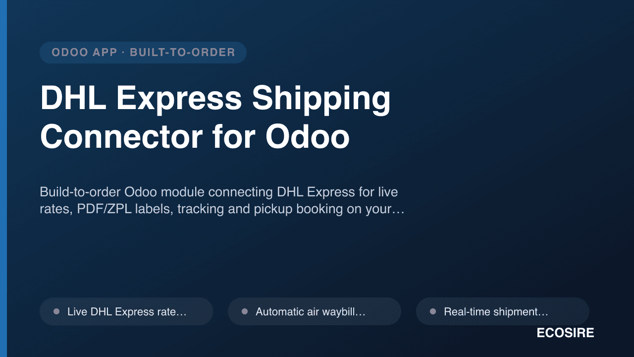 DHL Express Shipping Connector for Odoo