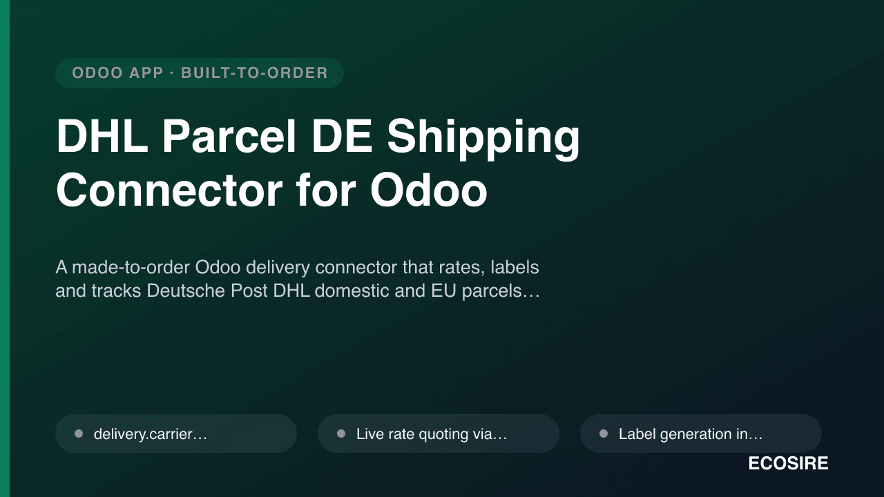 DHL Parcel DE Shipping Connector for Odoo