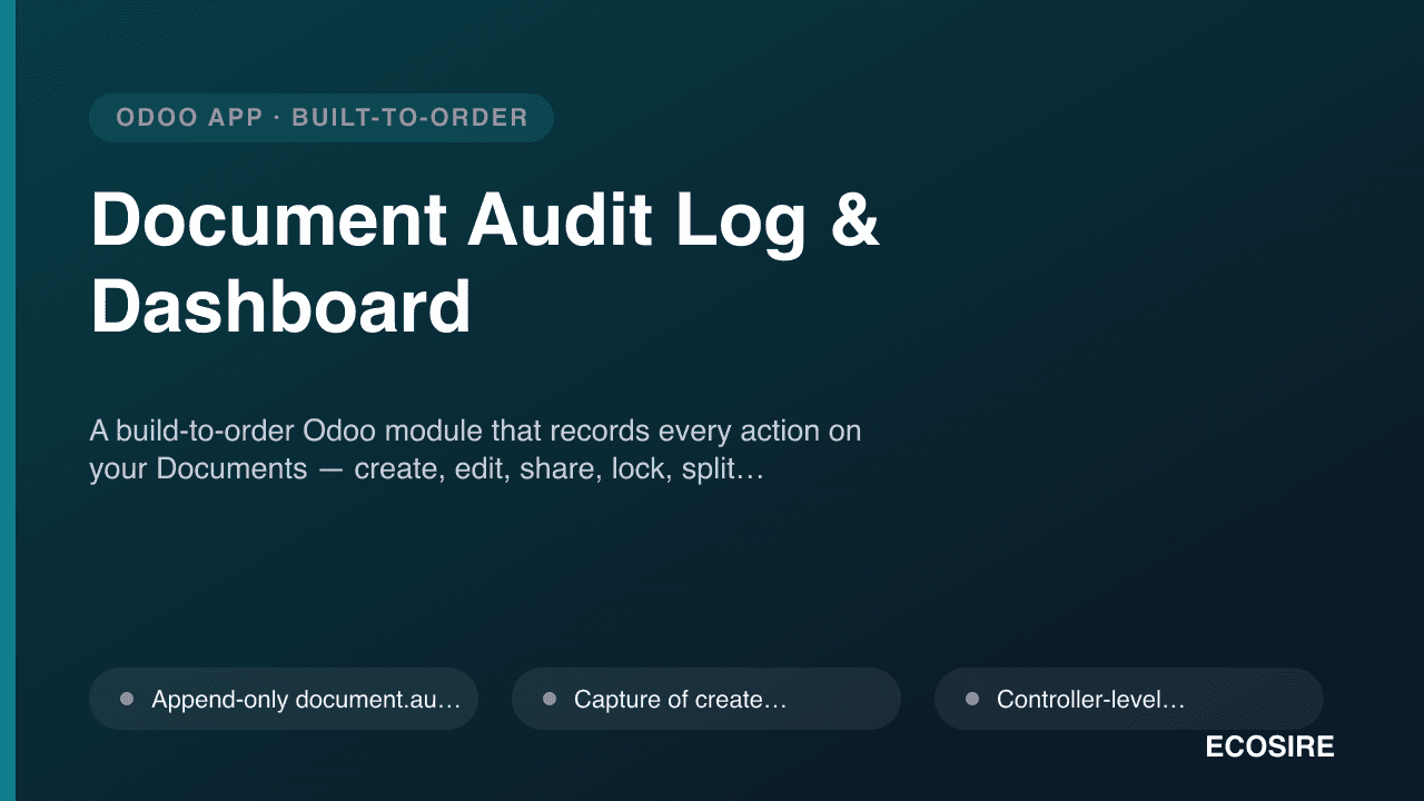 Document Audit Log & Dashboard