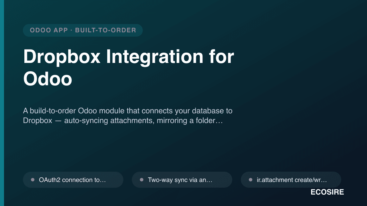 Dropbox Integration for Odoo