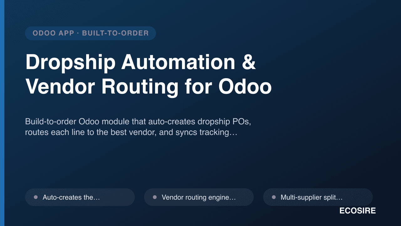 Dropship Automation & Vendor Routing for Odoo