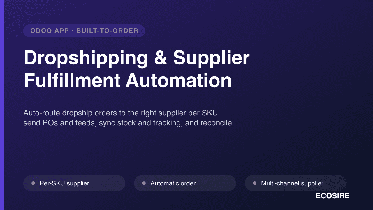 Dropshipping & Supplier Fulfillment Automation