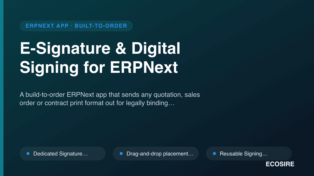 E-Signature & Digital Signing for ERPNext
