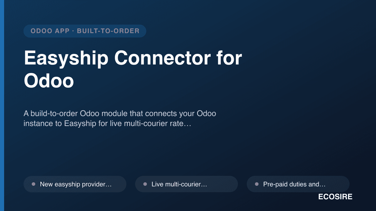 Easyship Connector for Odoo