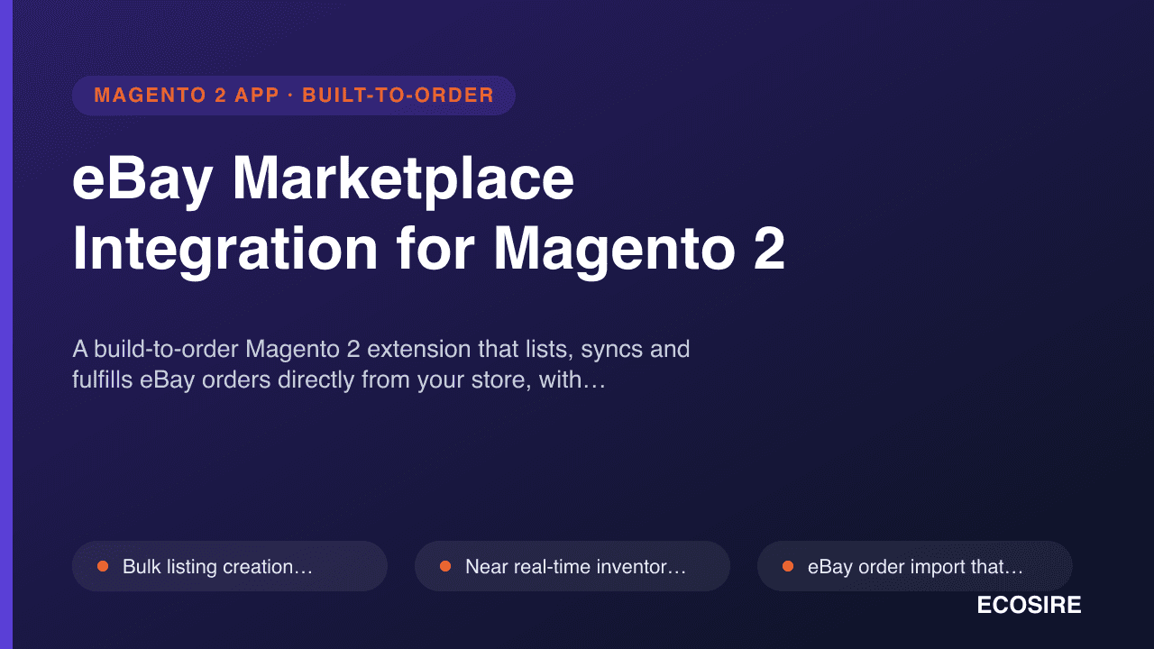 eBay Marketplace Integration for Magento 2