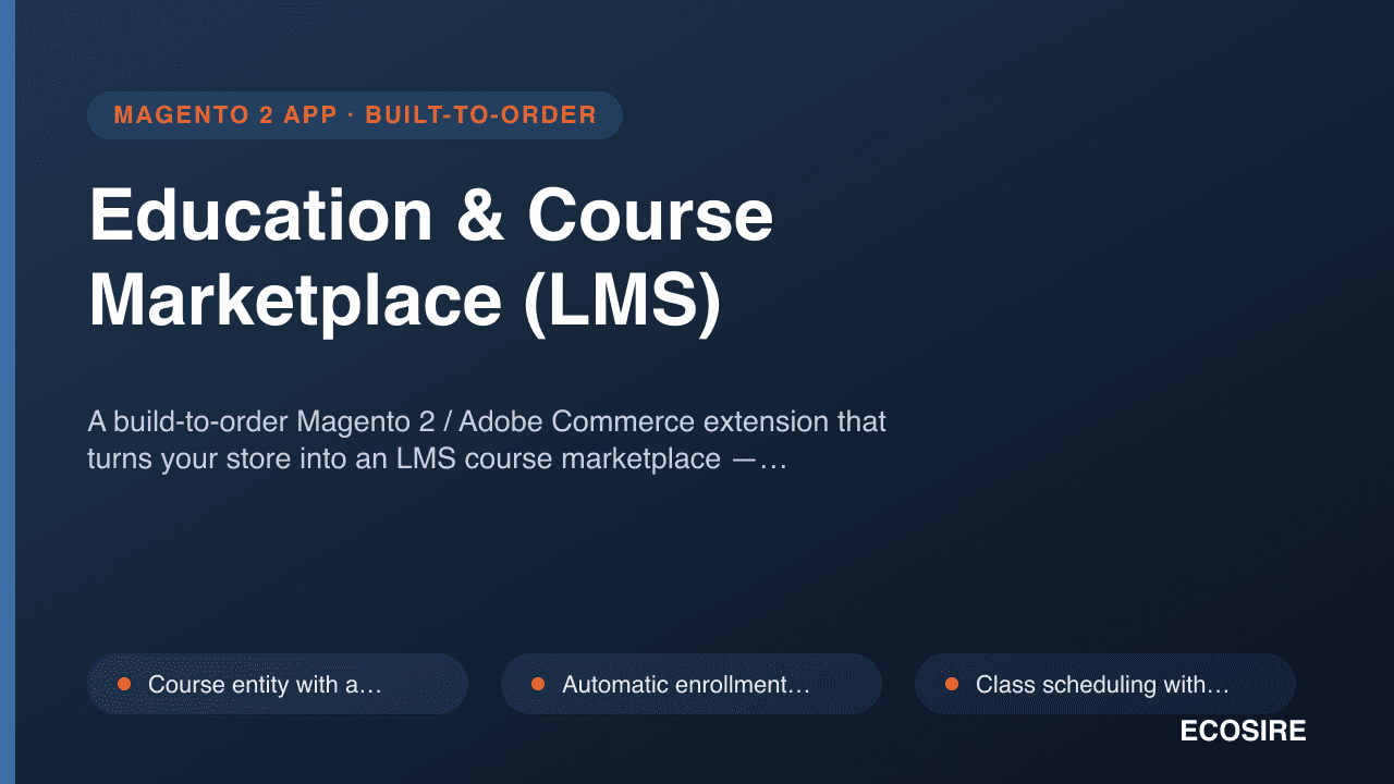 Education & Course Marketplace (LMS)