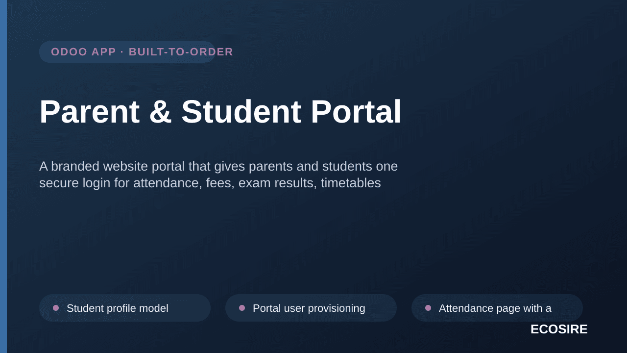 Parent & Student Portal — A branded website portal that gives parents and students one secure login for attendance, fees, exa — Image 1 of 3