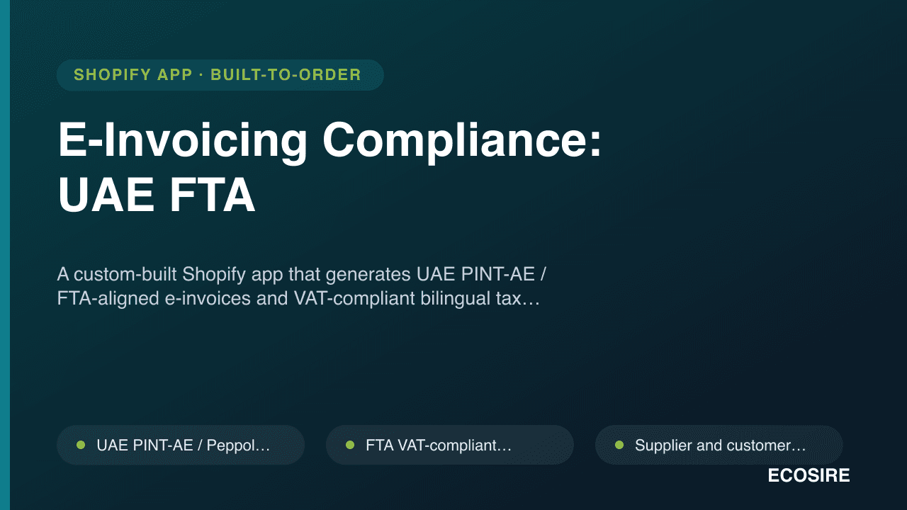 E-Invoicing Compliance: UAE FTA