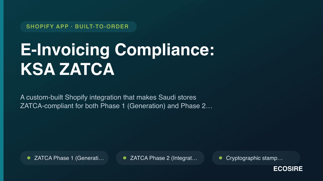 E-Invoicing Compliance: KSA ZATCA