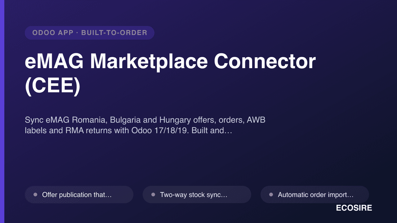 eMAG Marketplace Connector (CEE)