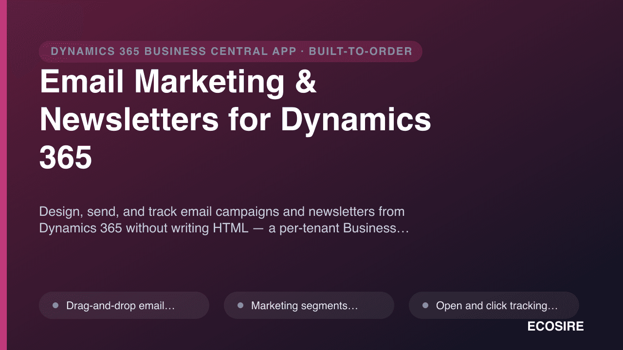 Email Marketing & Newsletters for Dynamics 365