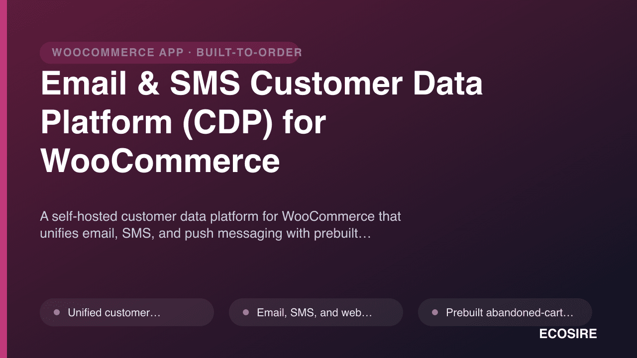 Email & SMS Customer Data Platform (CDP) for WooCommerce