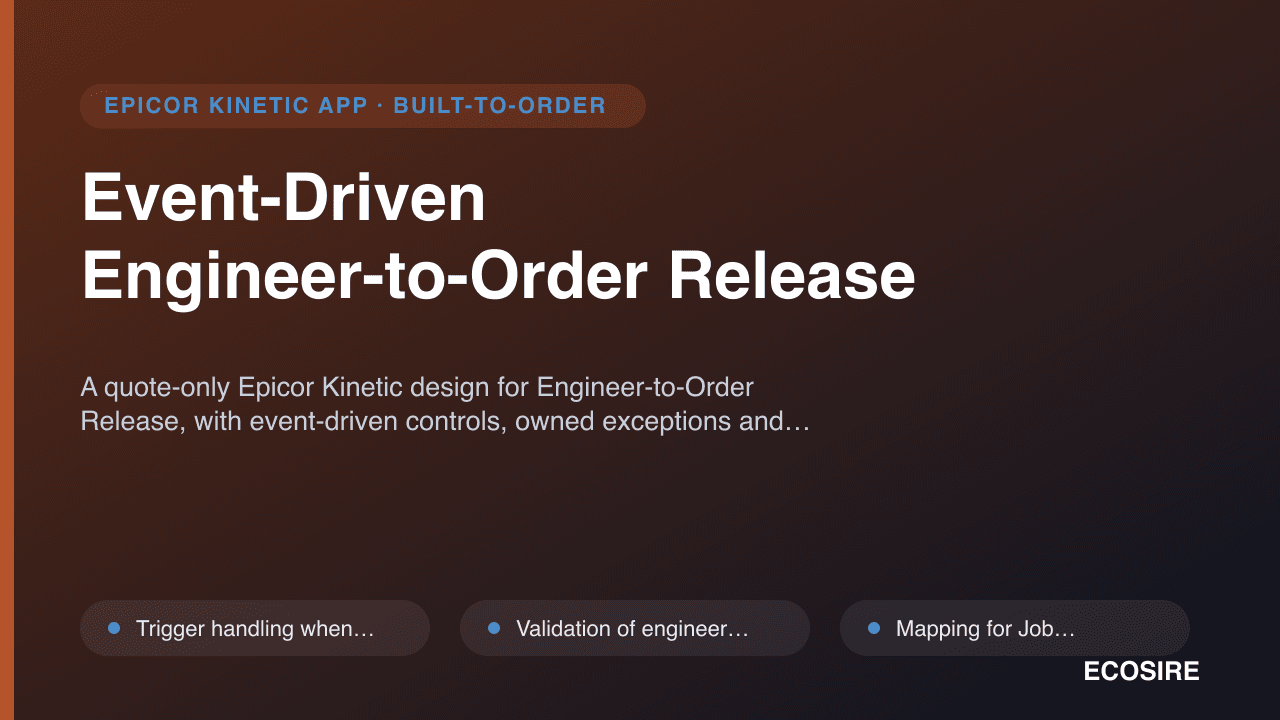 Event-Driven Engineer-to-Order Release