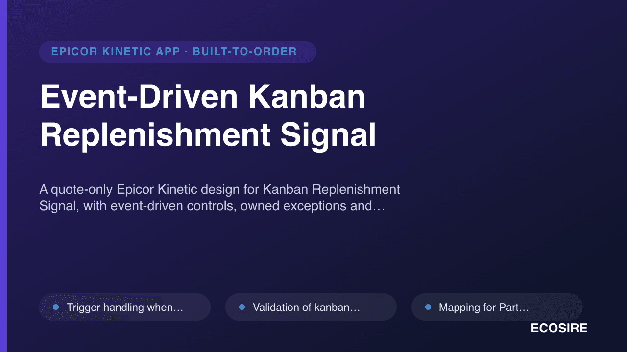 Event-Driven Kanban Replenishment Signal