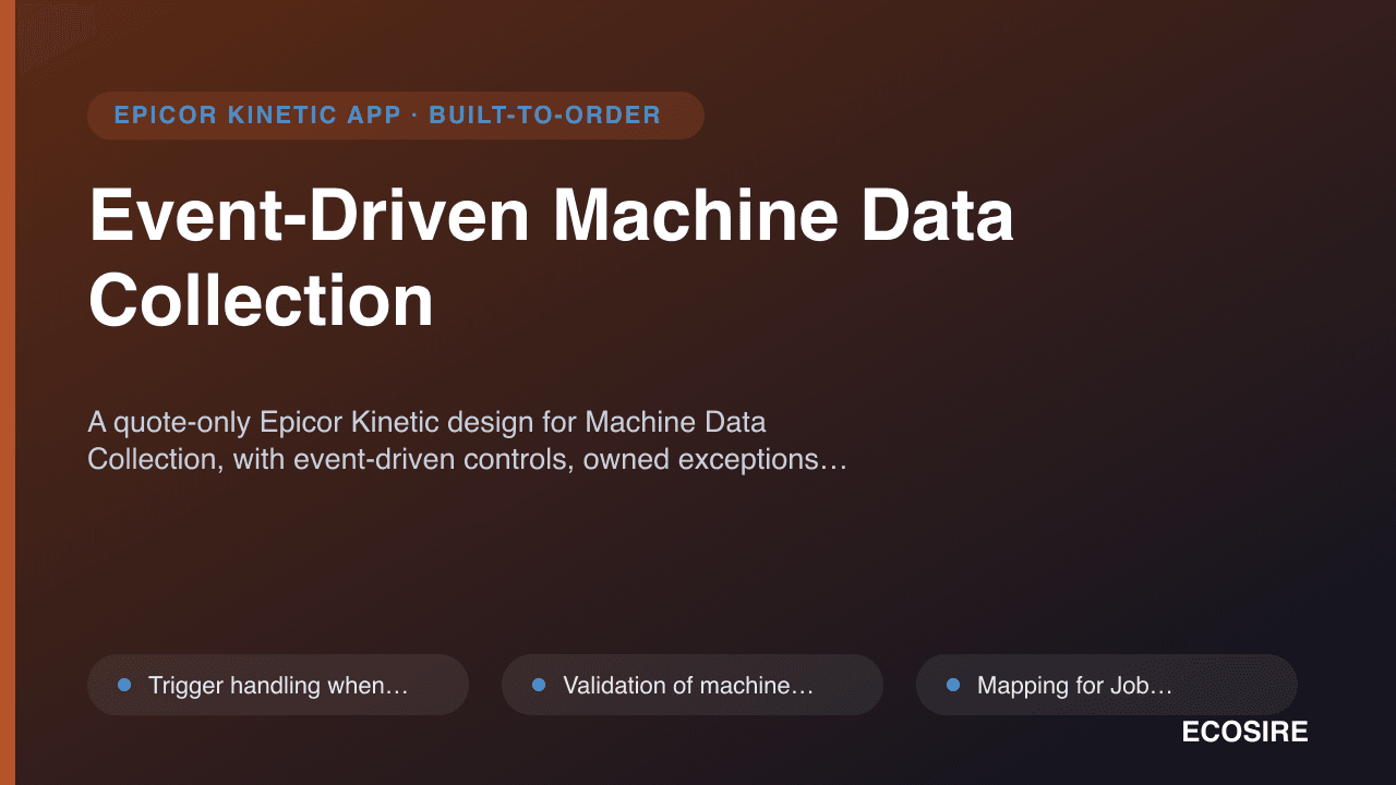 Event-Driven Machine Data Collection
