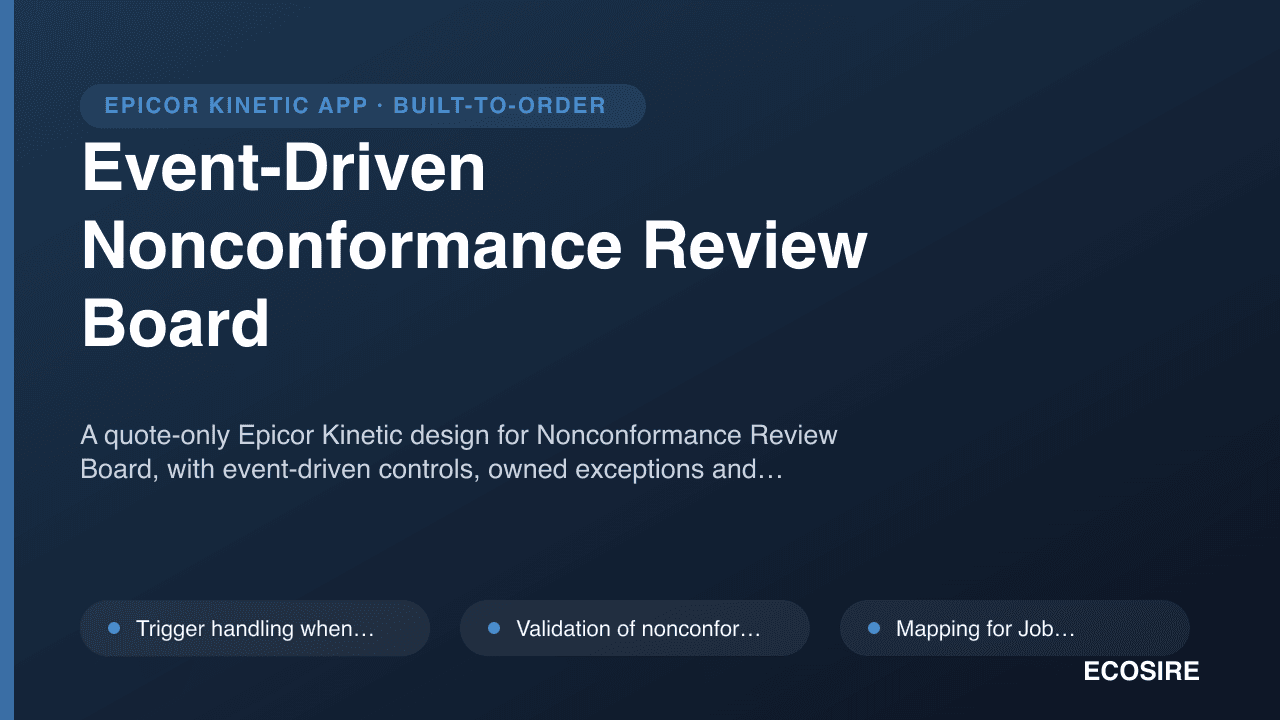 Event-Driven Nonconformance Review Board