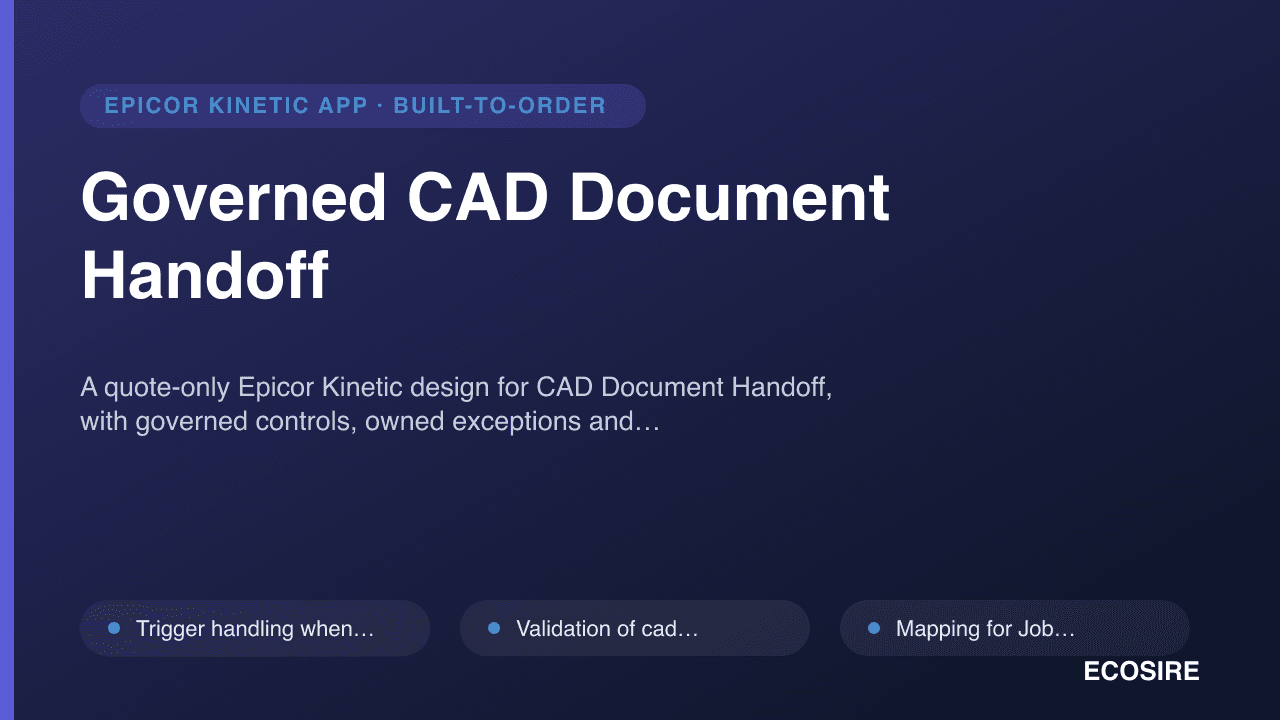 Governed CAD Document Handoff