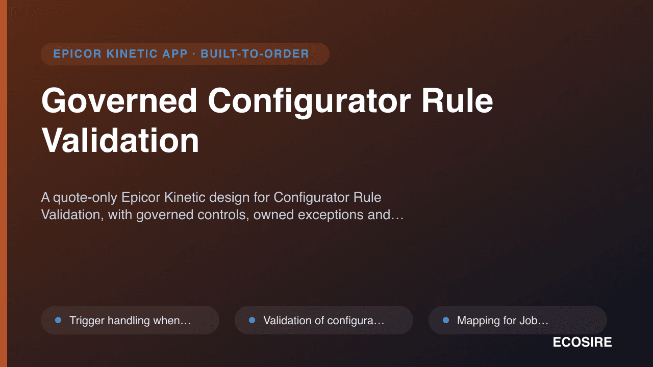 Governed Configurator Rule Validation