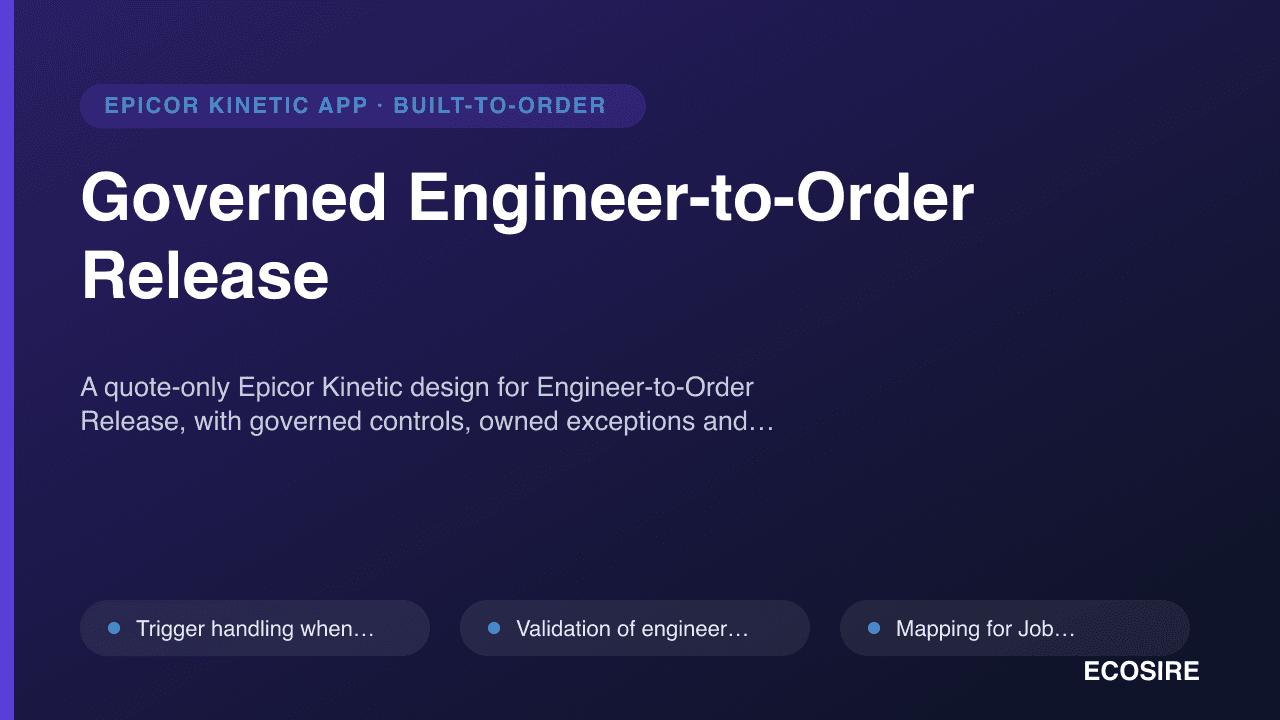 Governed Engineer-to-Order Release