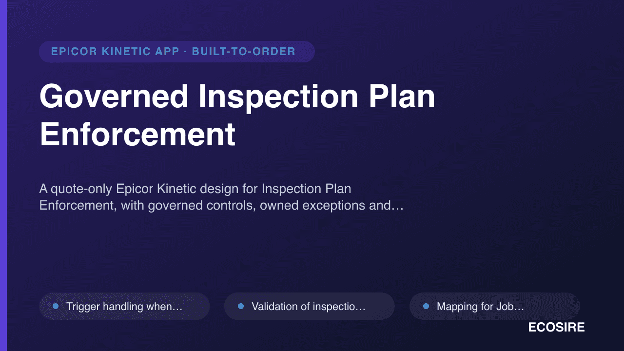 Governed Inspection Plan Enforcement