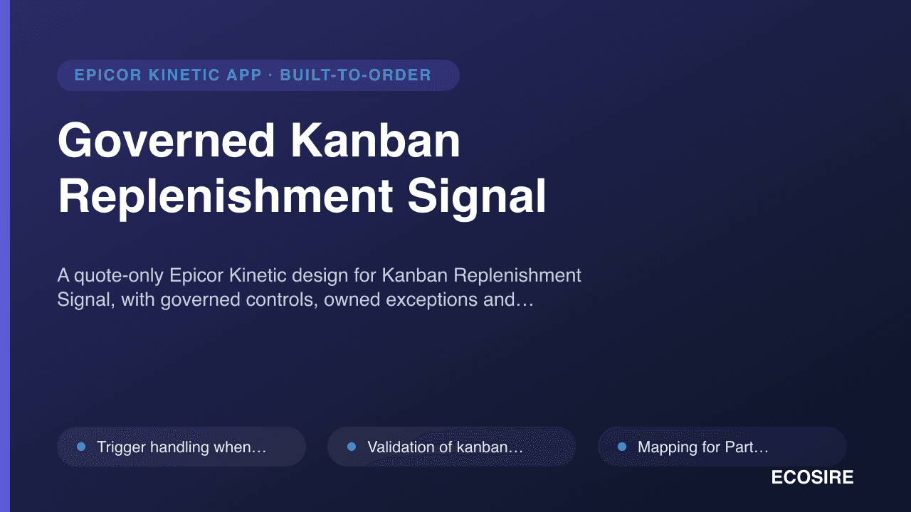 Governed Kanban Replenishment Signal