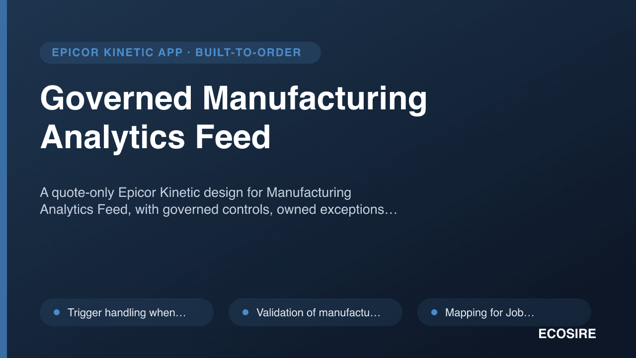 Governed Manufacturing Analytics Feed