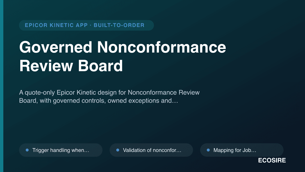 Governed Nonconformance Review Board