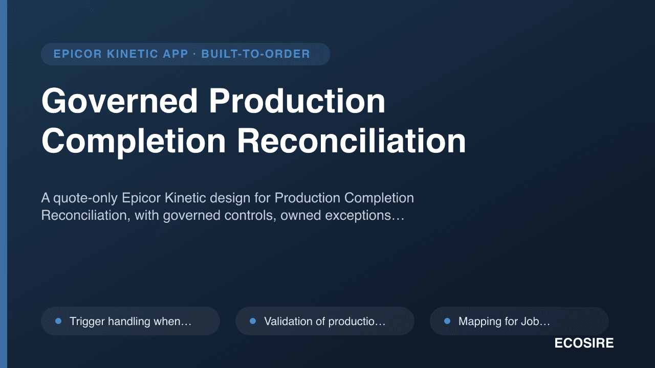 Governed Production Completion Reconciliation