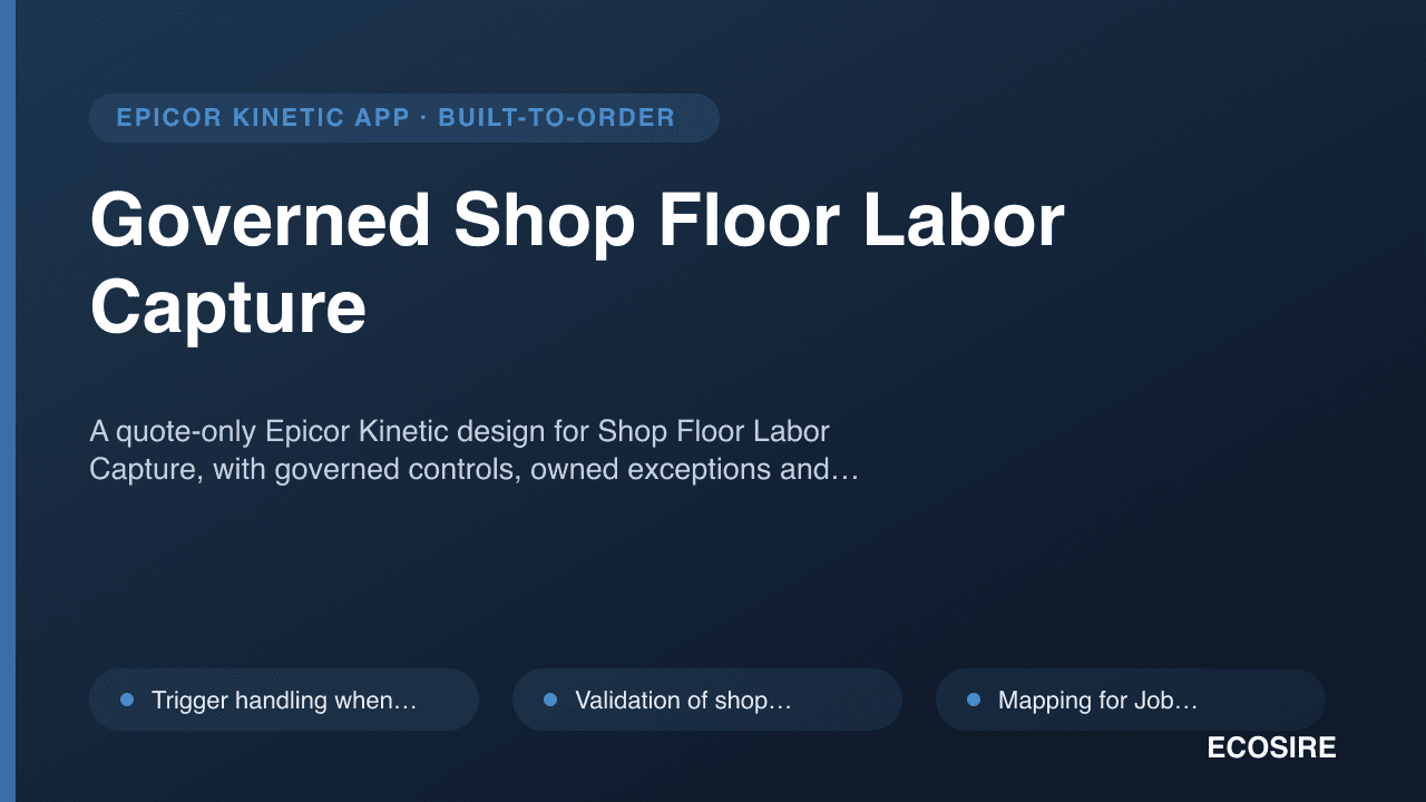 Governed Shop Floor Labor Capture