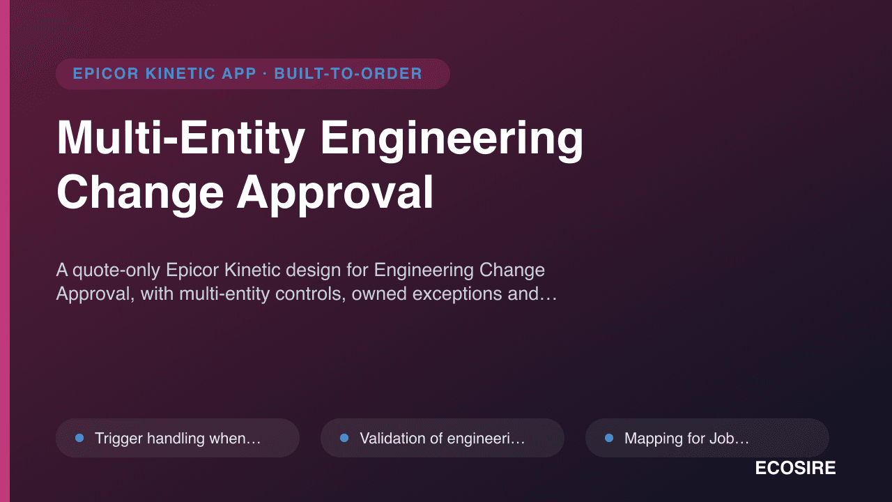 Multi-Entity Engineering Change Approval