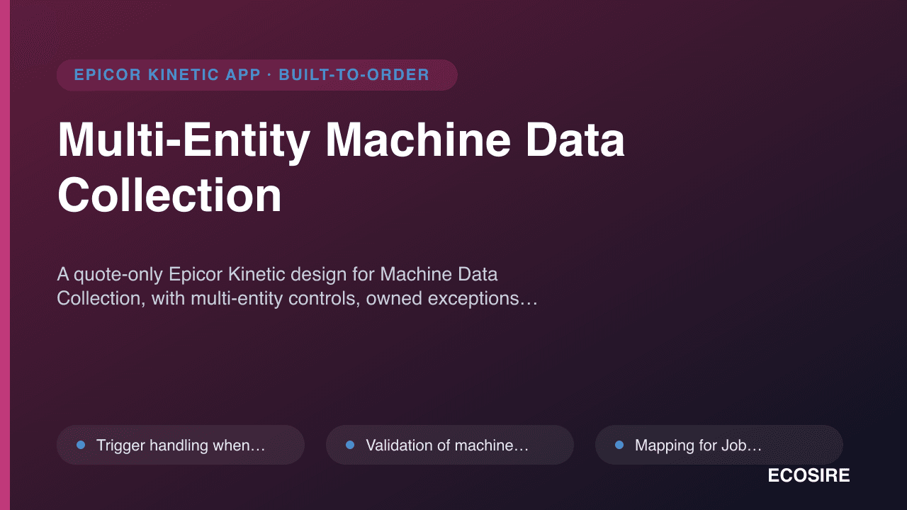 Multi-Entity Machine Data Collection