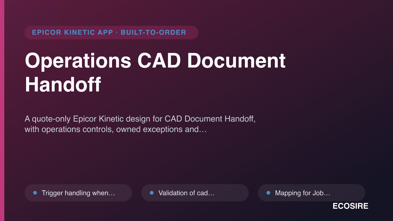 Operations CAD Document Handoff
