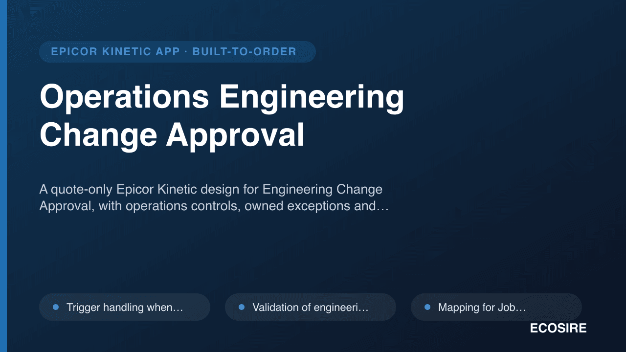 Operations Engineering Change Approval
