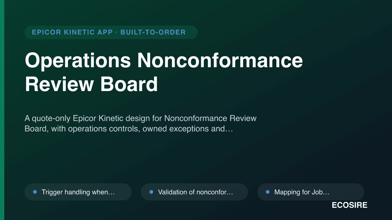 Operations Nonconformance Review Board