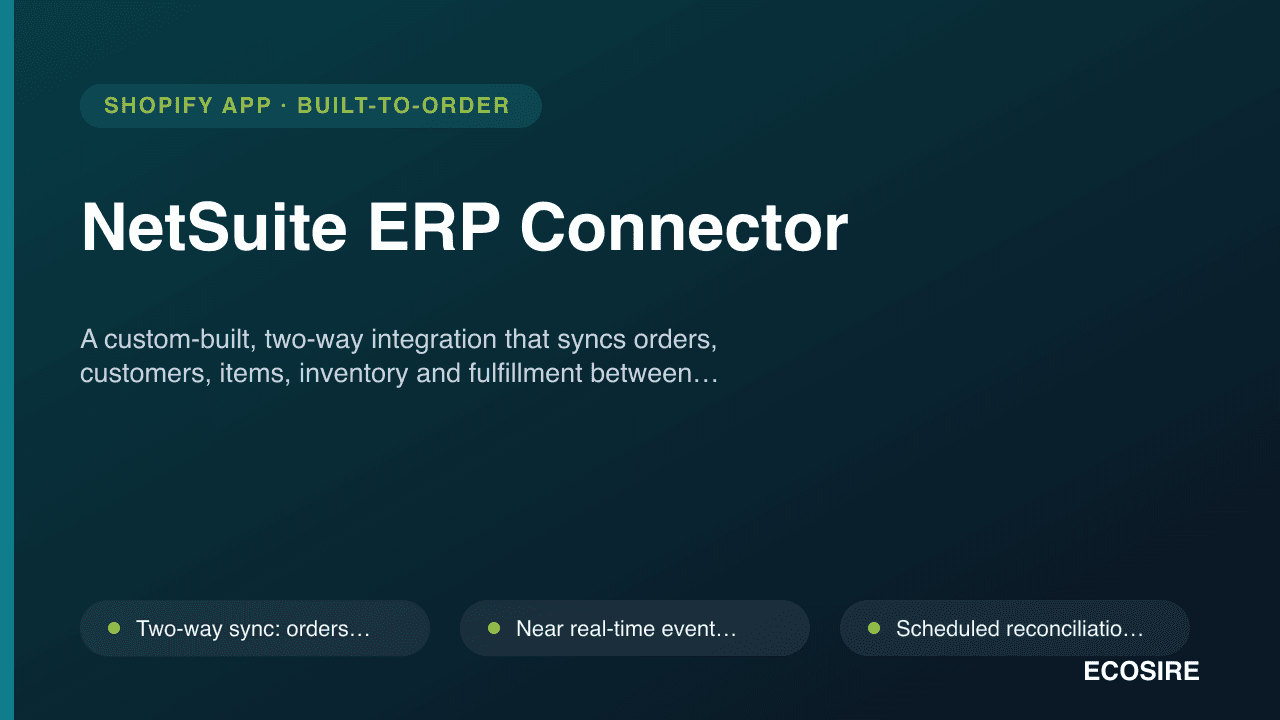 NetSuite ERP Connector