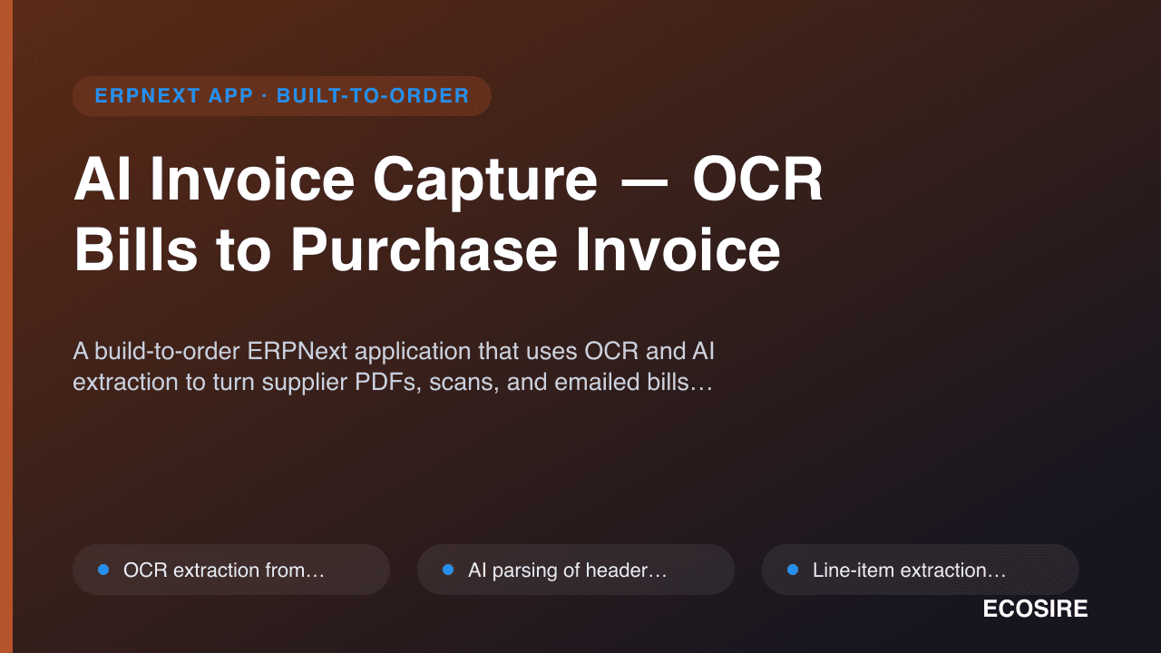 AI Invoice Capture — OCR Bills to Purchase Invoice