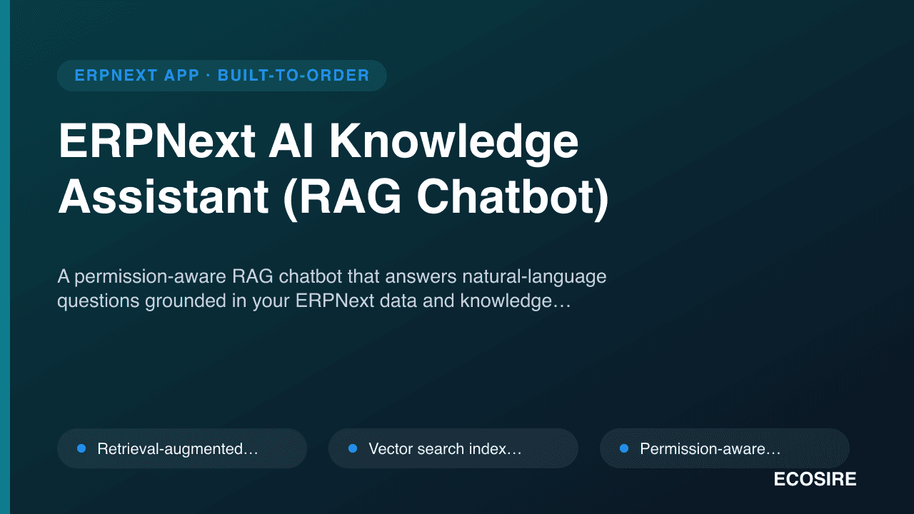 ERPNext AI Knowledge Assistant (RAG Chatbot)