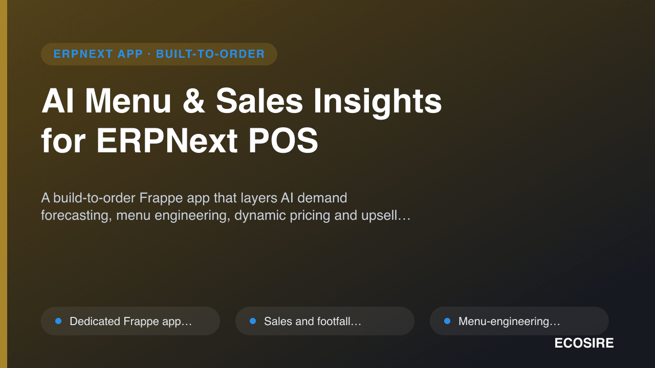 AI Menu & Sales Insights for ERPNext POS
