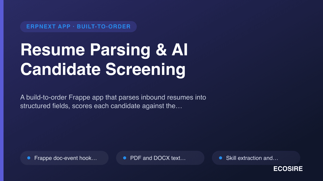 Resume Parsing & AI Candidate Screening