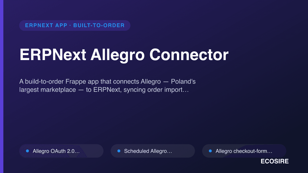 ERPNext Allegro Connector