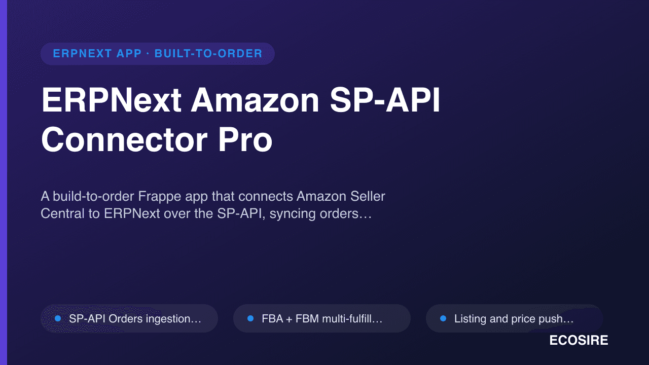ERPNext Amazon SP-API Connector Pro