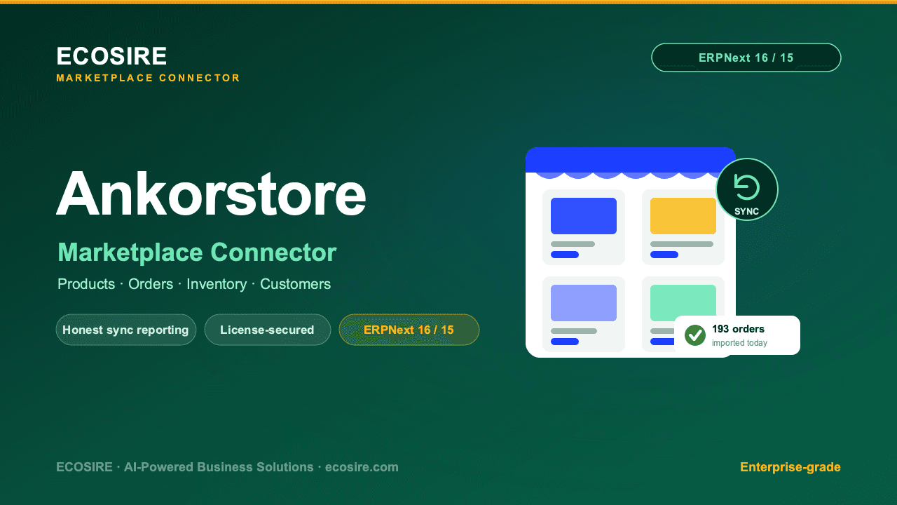 Ankorstore Store Management (ERPNext)