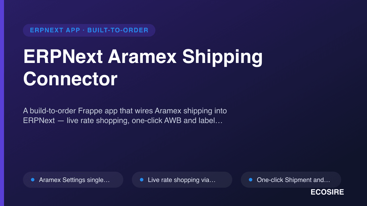 ERPNext Aramex Shipping Connector