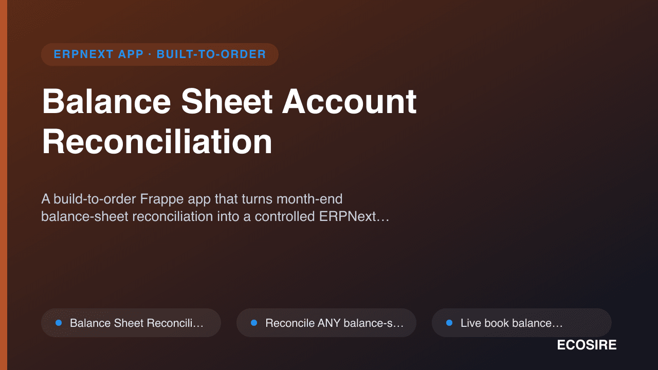 Balance Sheet Account Reconciliation
